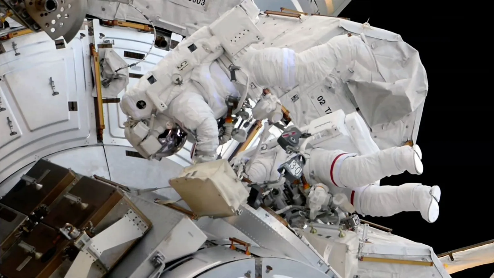 Astronauts Conduct All-Female Spacewalk to Repair ISS Camera, Docking Aid