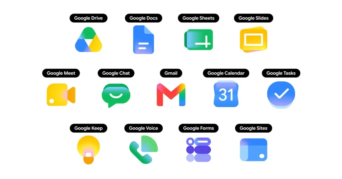 Google Workspace Unveils New Gradient Icons Across Web Apps