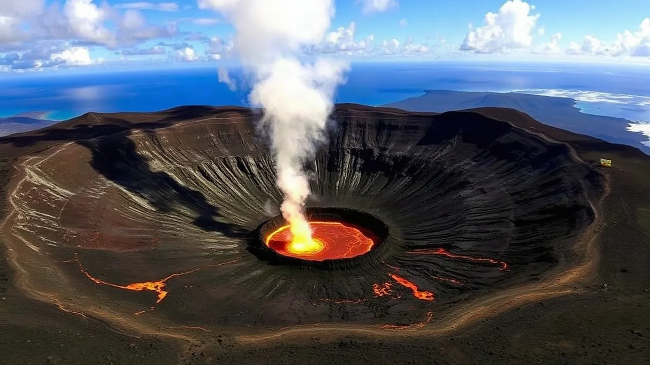 Kilauea Volcano's Halemaumau Crater Sees Brief Lava Fountain Event