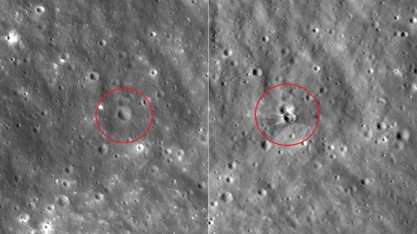 NASA Images Show SpaceX Rocket's Moon Crater After 5,400 MPH Impact