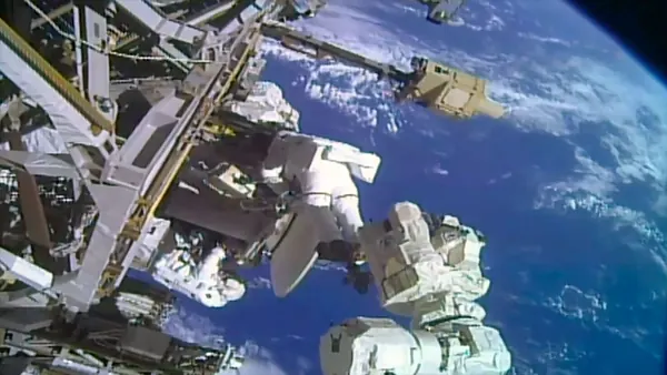 Astronauts Restore ISS Communication With Antenna Spacewalk