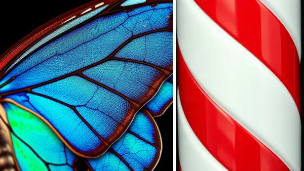 Butterfly Wings and Barbershop Poles Share Structural Color Secrets