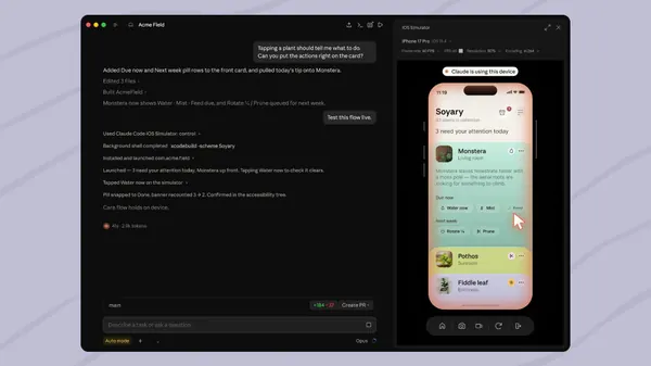 Claude Code Now Builds, Tests iOS Apps in Apple Simulator
