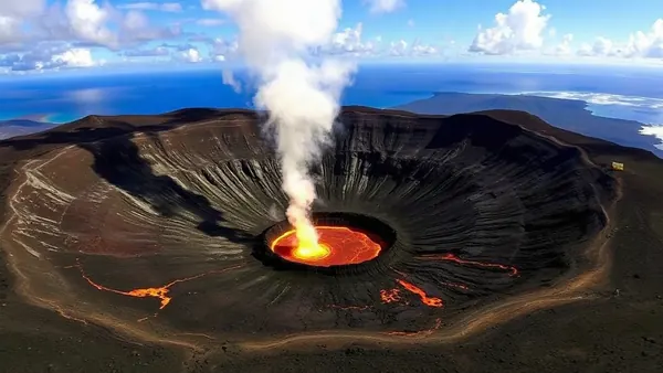 Kilauea Volcano's Halemaumau Crater Sees Brief Lava Fountain Event