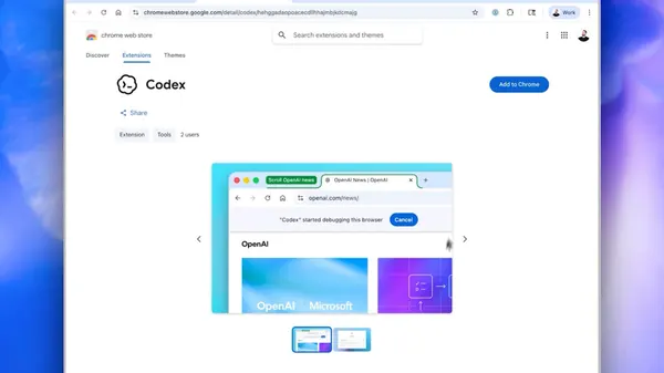 OpenAI Rolls Out Codex Chrome Extension for Web App Tools